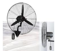 LVSEWOA Ventilador oscilante de Pared de 120°, Ventilador Industrial de Alta Velocidad con 4 velocidades para Patio, Tienda, Invernadero, Garaje, Uso Comercial y doméstico.