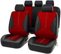 LVTFCO Coche Cuero Funda Asiento para Alfa Romeo Stelvio Giulietta, Impermeable Cómodo Transpirable Fundas Asientos Protector Cubreasientos Accesorios, Black Red
