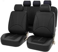 LVTFCO Coche Cuero Funda Asiento para Toyota Auris 2007-2013, Impermeable Cómodo Transpirable Fundas Asientos Protector Cubreasientos Accesorios,Black