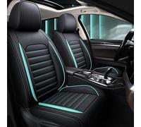 LVTFCO Funda Asiento Coche para Opel Mokka B/GS Line+/Ultimate 2021-2024, Cuero por Encargo Impermeable Cómodo Transpirable Fundas Asientos Protector Cubreasientos Accesorios,Black Green