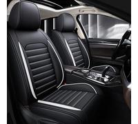 LVTFCO Funda Asiento Coche para VW ID.4 2020-2024, Cuero por Encargo Impermeable Cómodo Transpirable Fundas Asientos Protector Cubreasientos Accesorios,Black White