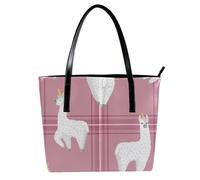 LVTISEE Bolso de mano con diseño de llama y alpaca Be a Unicorn rosa para mujer, de piel sintética, para el trabajo, viajes