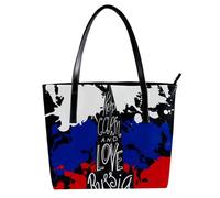 LVTISEE Bolso de mano de piel sintética con diseño gráfico de Rusia para mujer, bolso de mano Hobo para el trabajo, viajes