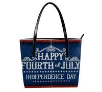 LVTISEE Happy 4th of July Independence Day - Bolso de mano para mujer, de piel sintética, para el trabajo, viajes