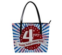 LVTISEE Happy 4th of July Independence Day - Bolso de mano para mujer, de piel sintética, para el trabajo, viajes