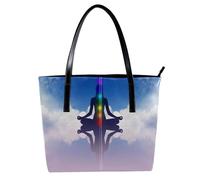 LVTISEE Human System of Chakras - Bolso de mano para mujer, de piel sintética, para el trabajo, viajes