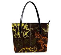 LVTISEE Jurassic Dinosaur - Bolso de mano para mujer, piel sintética, bolso de hombro para el trabajo, viajes