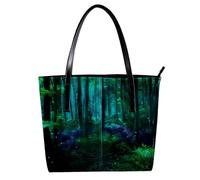 LVTISEE Magical Forest Fairies Create an Enchanted Forest - Bolso de mano para mujer, de piel sintética, para el trabajo, viajes