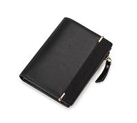 LVUNZJCA Billetera Corta para Mujeres Cartera de Mujer Bifold con Cremallera Corta(Schwarz)