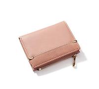 LVUNZJCA Billetera Corta para Mujeres Cartera pequeña con Cremallera for Mujer Cartera Corta con Costuras heladas(B)