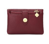 LVUNZJCA Billetera Corta para Mujeres Cartera Plegable Corta Delgada compacta for Mujer(Rouge)