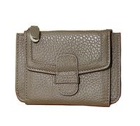LVUNZJCA Billetera Corta para Mujeres Tarjetero de Piel Tipo Cartera Corta for Mujer(Grey)