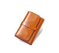 LVUNZJCA Billetera Corta para Mujeres Women's Foldable Simple Wallet Compact Short Wallet(marrón)