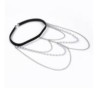 LVUNZJCA Cadena para la Pierna Cadenas de Pierna Personalizadas Sexy Cadenas de Pierna de Perlas de Cuerda Vintage para Mujeres y Niñas(Silver_37cm)