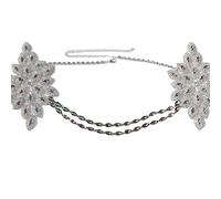 LVUNZJCA Cadenas de Cuerpo Cadena de Hombro con Chal de Diamantes de imitación for Novia Bohemia para Mujer