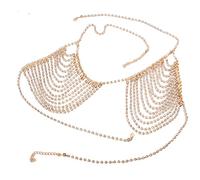 LVUNZJCA Cadenas de Cuerpo Cadena de sostén Bikini con Cadena de Garra con Cadena de Cuerpo de Diamante Completo para Mujer