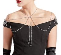 LVUNZJCA Cadenas de Cuerpo Cadena for el Cuerpo con borlas y Diamantes for Novias para Mujer
