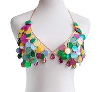 LVUNZJCA Cadenas de Cuerpo Sexy Gota de Agua Sujetador Cuerpo Cadena versátil Collar de Mujer para Mujer