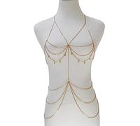 LVUNZJCA Cadenas de Cuerpo Sujetador geométrico con Forma de lágrima, Cadena for el Cuerpo, Playa de Verano, Sexy para Mujer