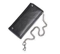LVUNZJCA Cartera de Cadena para Hombre Cartera antirrobo con Cadena de Cartera Larga for agarrar a Mano for Hombre(Schwarz)