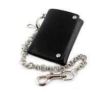 LVUNZJCA Cartera de Cadena para Hombre Cartera de Cadena for Hombre Cartera de camión de Bicicleta de Cuero Triple