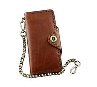 LVUNZJCA Cartera de Cadena para Hombre Cartera de Cuero for Hombre con Tarjetero y Cadena