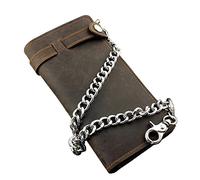 LVUNZJCA Cartera de Cadena para Hombre Monedero de Cuero for Hombre con Conductor de camión y Motociclista