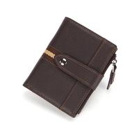 LVUNZJCA Cartera de Hombre Cartera Corta de Cuero for Hombre con Cepillo antirrobo FRID Cartera