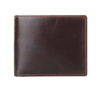 LVUNZJCA Cartera de Hombre Cartera de Cuero RFID for Hombre, Bolsa Delgada de dólar Estadounidense, Clip for Dinero de Piel de Vaca con Cera de Aceite Cartera(Coffee)