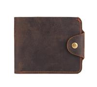 LVUNZJCA Cartera de Hombre Cartera for Hombre con Capa de Piel de Vaca y Clip for Dinero, Cartera de Cuero Encerado con Aceite Cartera