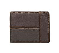 LVUNZJCA Cartera de Hombre Cartera portátil Retro for Hombre Cartera Corta for Negocios Cartera(Coffee)