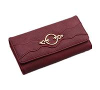 LVUNZJCA Cartera de Mujer Cartera de Mujer Cartera de Embrague de Tres Pliegues de Moda for Mujer Monedero de Mujer(D)