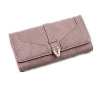 LVUNZJCA Cartera de Mujer Cartera de Mujer de Tres Pliegues de Gran Capacidad con Hebilla de lichi Monedero de Mujer(B)