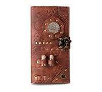 LVUNZJCA Cartera de Mujer Cartera Larga Steampunk for Mujer Estilo Vintage Industrial Cartera de Mano Monedero de Mujer