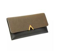 LVUNZJCA Cartera de Mujer Cartera Mujer Larga Simple Delgada Cartera De Cuero Vintage Tarjetero Monedero de Mujer(Dark Green)