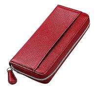 LVUNZJCA Cartera de Mujer Portatarjetas de órgano RFID de Cuero for Hombres y Mujeres Monedero for múltiples Tarjetas Monedero de Mujer