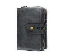 LVUNZJCA Cartera para hombre, mini billetera corta de piel con tarjetero, Blue, 9x12.5x4cm