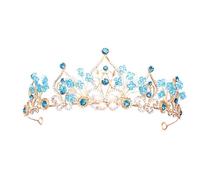 LVUNZJCA Corona de Tiara Accesorios for el Cabello de Novia, Corona de Perlas Hecha a Mano, Banda for el Cabello, Corona Nupcial para Fiesta de Cumpleaños