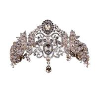 LVUNZJCA Corona de Tiara Adorno for el Pelo de aleación de Diamantes de imitación Corona del día de Las niñas Princesa para Fiesta de Cumpleaños