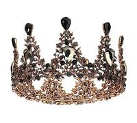 LVUNZJCA Corona de Tiara Corona barroca Nupcial Accesorios for el Cabello de Boda Corona Nupcial para Fiesta de Cumpleaños