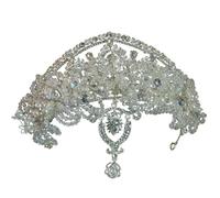 LVUNZJCA Corona de Tiara Corona De Boda Nupcial Adornos for La Frente Boda para Fiesta de Cumpleaños