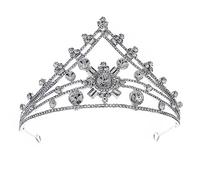 LVUNZJCA Corona de Tiara Corona Nupcial barroca Vintage Tiara Princesa Corona Cabello para Fiesta de Cumpleaños