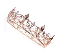 LVUNZJCA Corona de Tiara Corona Nupcial Tiara Nupcial de la Boda Aleación Coronas de Cristal Tocados para Fiesta de Cumpleaños
