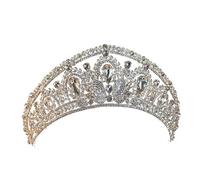LVUNZJCA Corona de Tiara Corona Nupcial Tiara Velo de Novia Vestido Corona Adorno for el Cabello para Fiesta de Cumpleaños