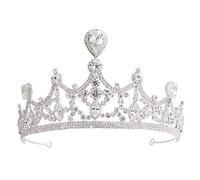 LVUNZJCA Corona de Tiara Coronas Nupciales Queen Crown Tiara Diadema Boda Princesa Princesa Corona para Fiesta de Cumpleaños