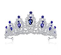 LVUNZJCA Corona de Tiara Crystal Crowns and Tiaras Body Boy Birthday Tiaras para Fiesta de Cumpleaños(B_Free Size)