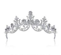 LVUNZJCA Corona de Tiara Crystal Crowns Tiaras Wedding Boy Cumpleaños Tiaras Aleoy Rhinestone Fiesta para Fiesta de Cumpleaños