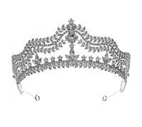 LVUNZJCA Corona de Tiara Diadema con Tachuelas de Diamantes Hecha a Mano con Tocado de Vestido para Fiesta de Cumpleaños