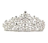 LVUNZJCA Corona de Tiara Novia Boda Corona Tocado Rhinestone Corona Adornos para Fiesta de Cumpleaños