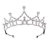 LVUNZJCA Corona de Tiara Tiara Nupcial Princesa Corona Cumpleaños Adulto Corona Adorno for el Cabello para Fiesta de Cumpleaños